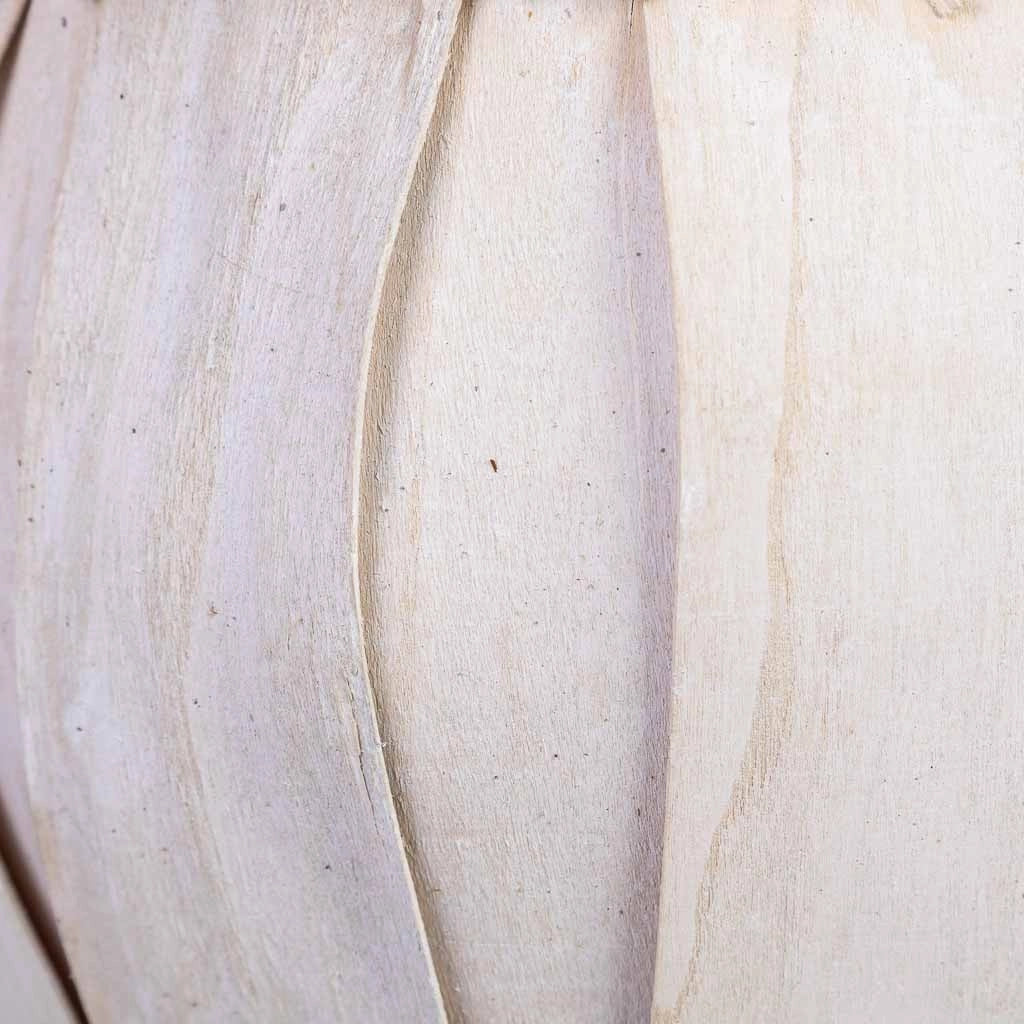 Cesto tondo in legno bianco 24x24x19h cm