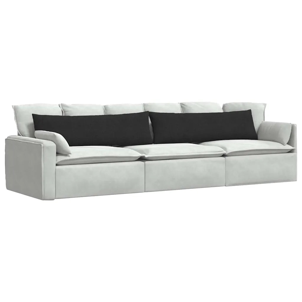 Cuscini da Divano 2 pz | Cuscini per sedie Nero 145 x 40 cm Tessuto