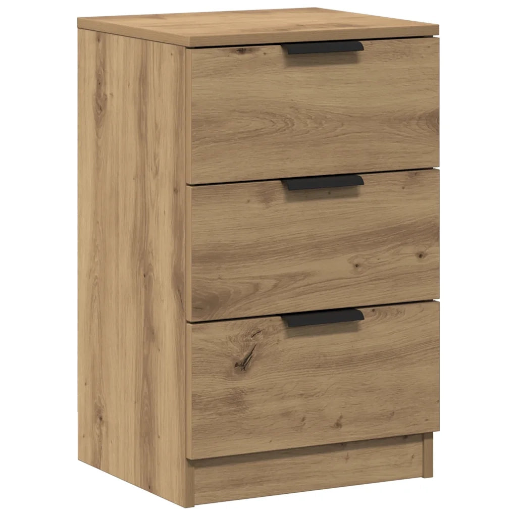 Comodino | Armadio da Notte | Mobiletto da notte Rovere Artigianale 40x36x65 cm in Legno Multistrato
