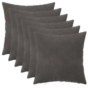 Cuscino con cuscino HEERLEN 6 pz Grigio Scuro Velluto 924500