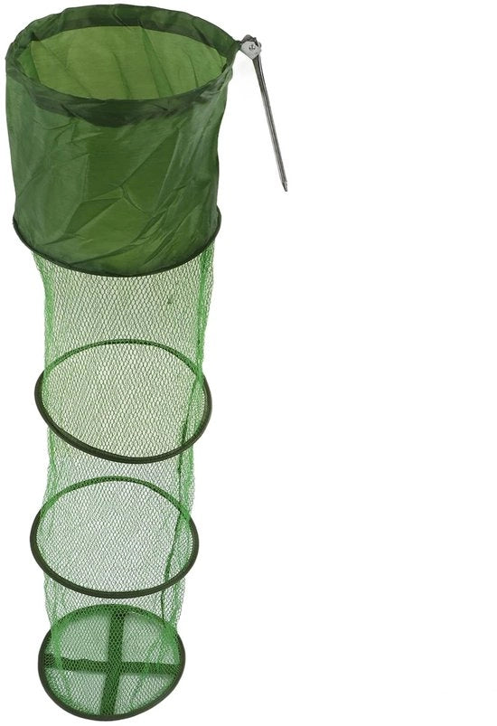 Rete da pesca pieghevole - Rete da pesca portatile con gabbia in nylon galleggiante - 43/55 pollici - Cattura e conserva il pesce in vita - Ideale per barca e kayak
