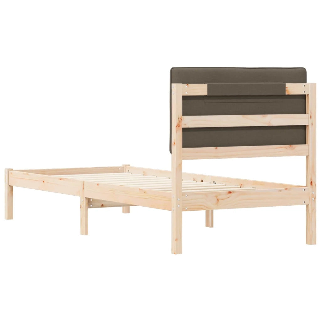 Letto con Testiera Rivestita-Struttura Letto con Testiera Talpa 75 x 190 cm Pino massello 893184