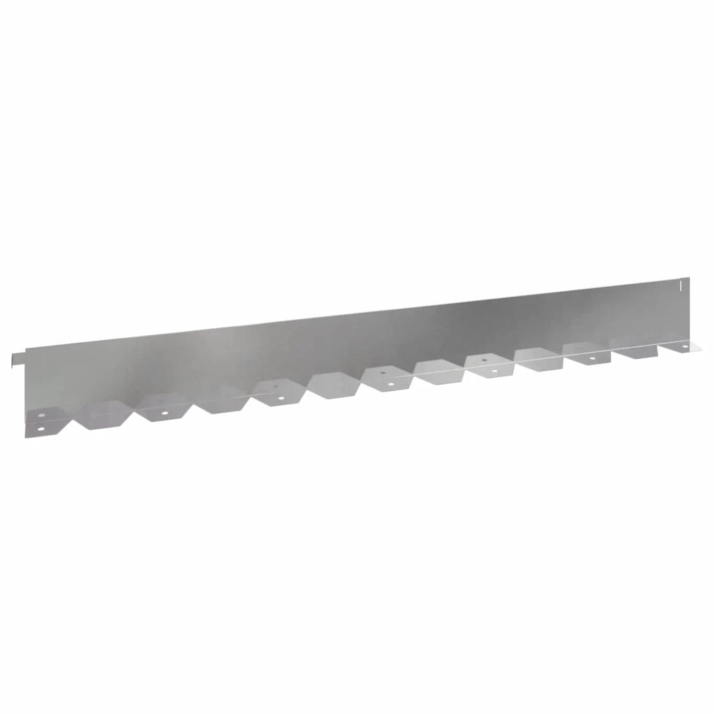 Bordura per Prato 30 pcs 102 x 10 x 4 cm Acciaio Argento 8008756