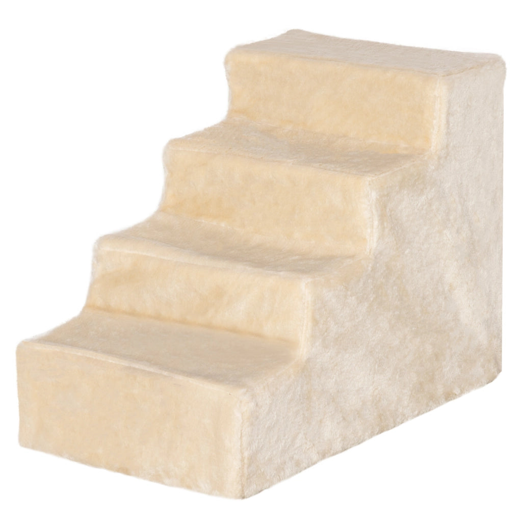 Scala per Cani e Gatti 4 Gradini ¨C Xylo ¨C Antiscivolo Beige 60x35x44cm