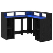 Scrivania | Tavolo da Ufficio Rovere Nero 130 x 130 x 91 cm Legno multistrato