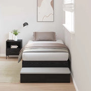 Struttura letto con contenitore con cassetto Rovere Nero 75 cm 3335678