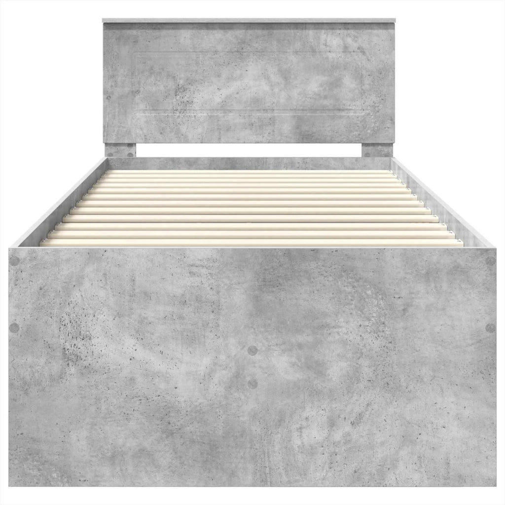 Daybed Grigio Cemento e Nero 100 x 200 cm Legno multistrato 3408518