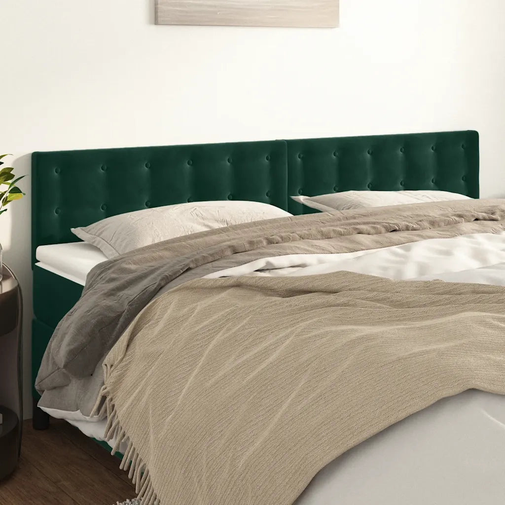 Testiera | Testata Verde Scuro 160x5x78/88 cm in Velluto