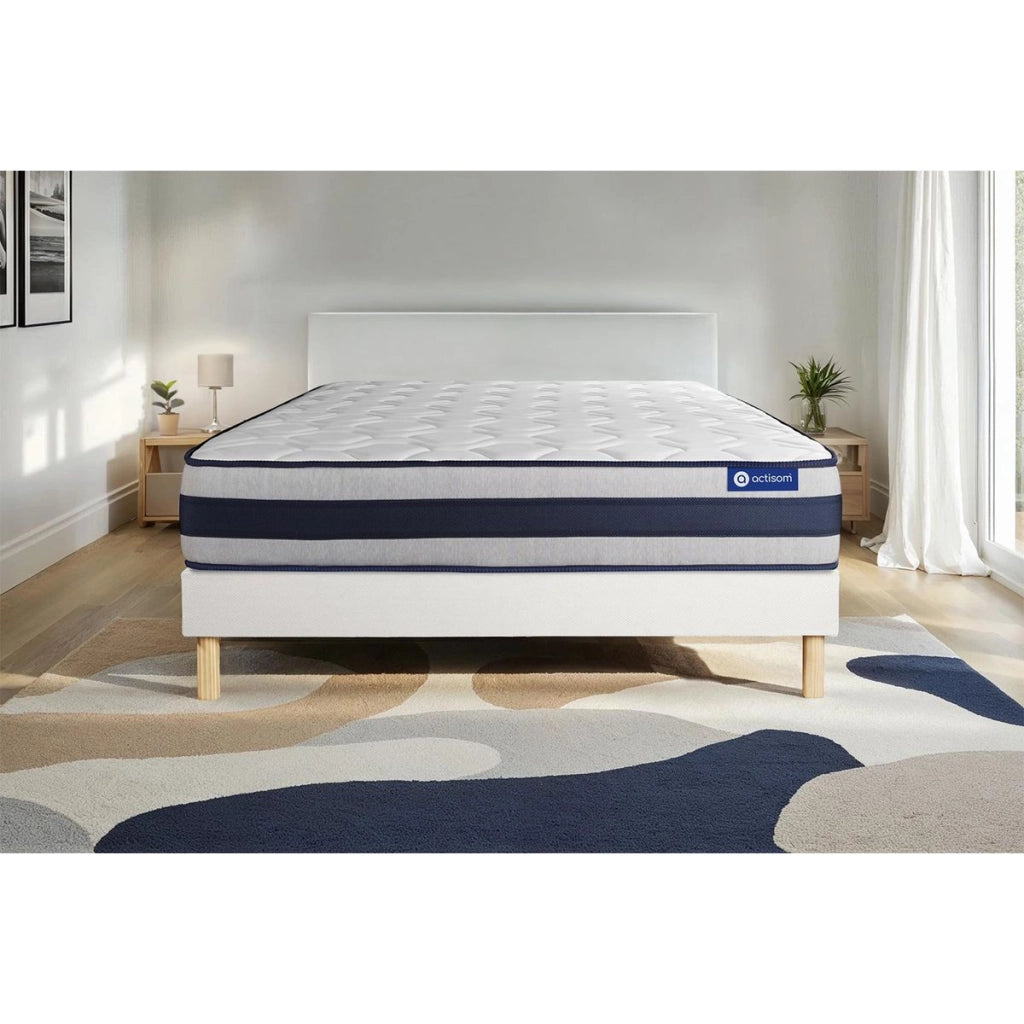 Kit rete e materasso matrimoniale Actilatex ergo 200x200cm - Spessore : 24cm - Lattice e memory foam - rigido
