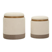Set di due pouf contenitore in stile nordico