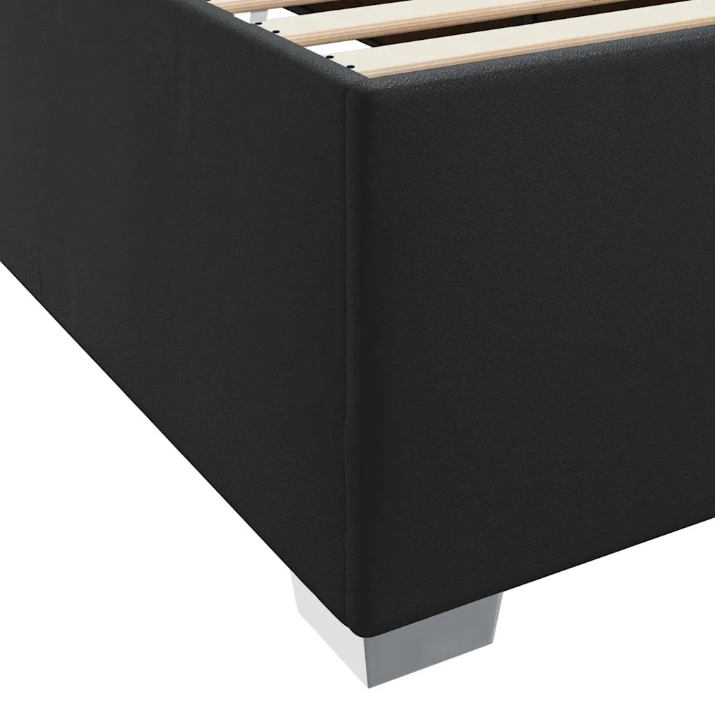 Struttura del letto con materasso Nero 120 x 190 cm Tessuto 3399230