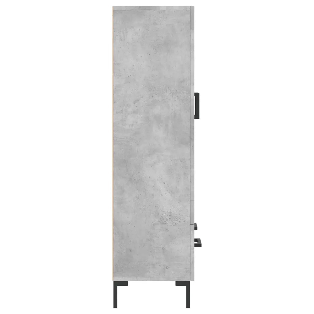 Credenza | Madia | Buffet da pranzo | Armadio da pranzo Grigio Cemento 69,5x31x115 cm in Legno Multistrato