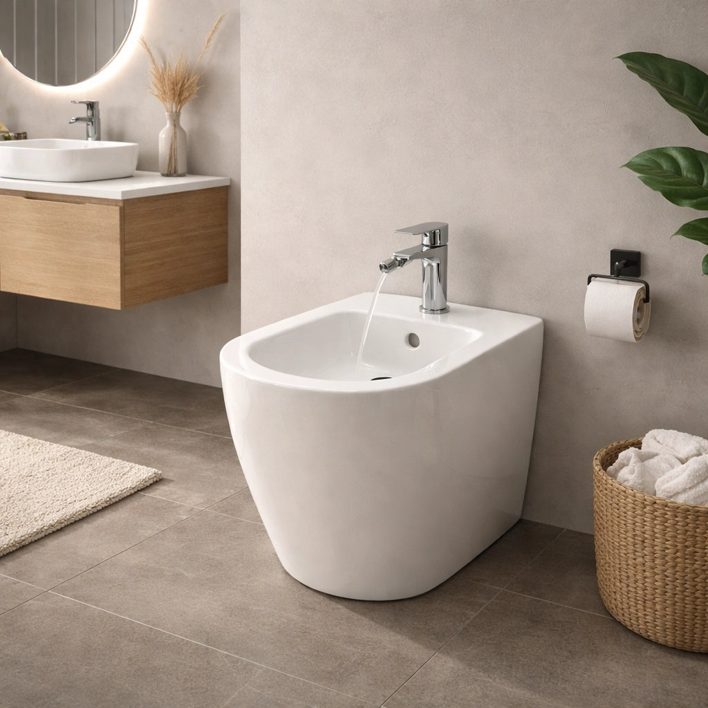 Rubinetto Bidet Cromato Monocomando con Bocca Orientabile 94001