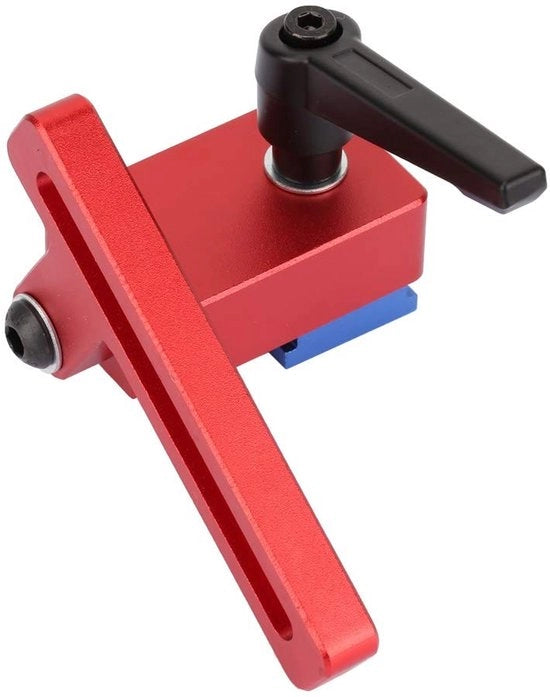 Stop di blocco laterale 30mm - Lega di alluminio - Attrezzatura per lavorazione del legno - Bloccaggio laterale - Stop preciso - Progettazione ergonomico - Stop di blocco laterale