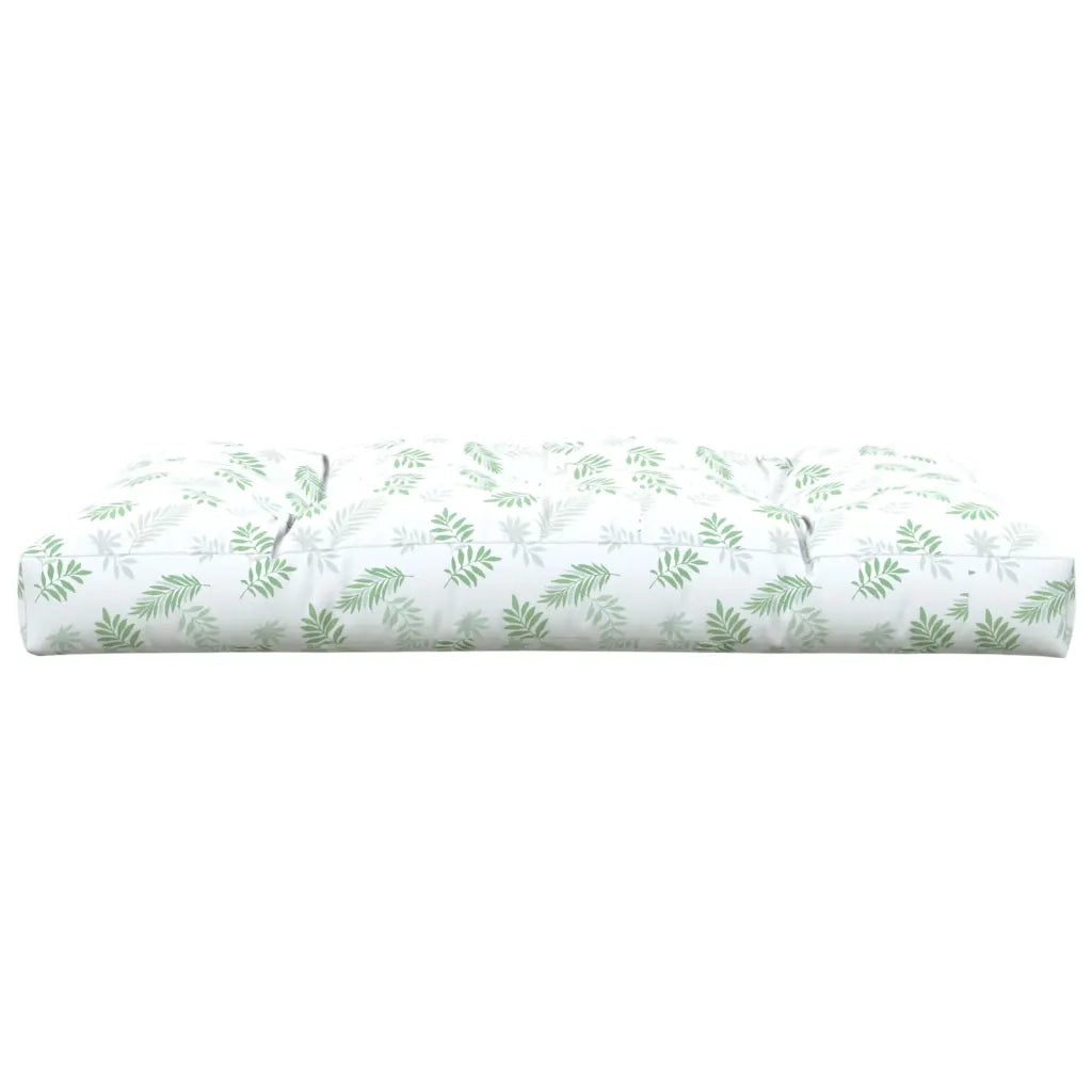 Cuscino per Pallet con Motivo a Foglie 120x80x12 cm in Tessuto 360531