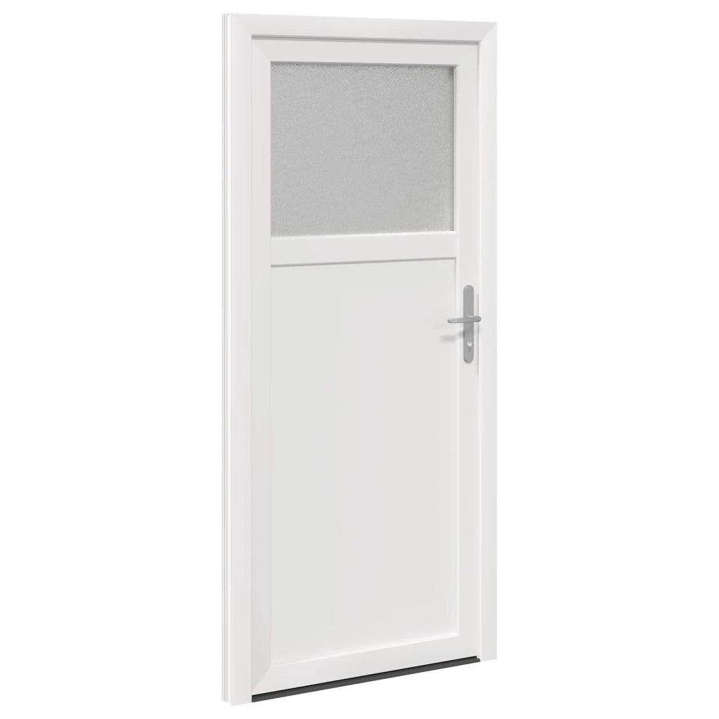Porta d'ingresso laterale Bianco 98 x 198 cm PVC 3445757