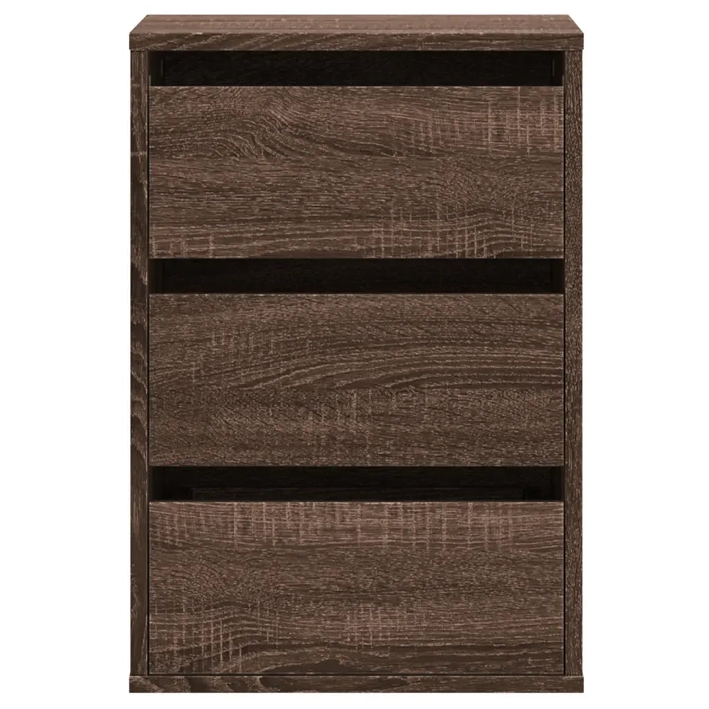 Cassettiera Angolo Rovere Marrone 40x41x58cm Legno Multistrato CFW7119526