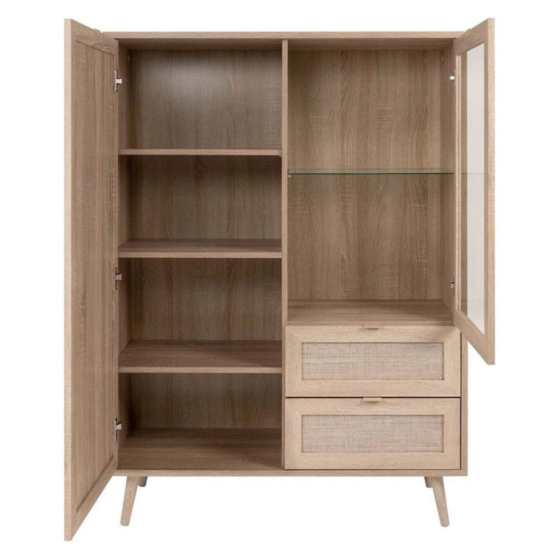 Credenza Bali 53A 2 ante e 2 cassetti effetto vimini