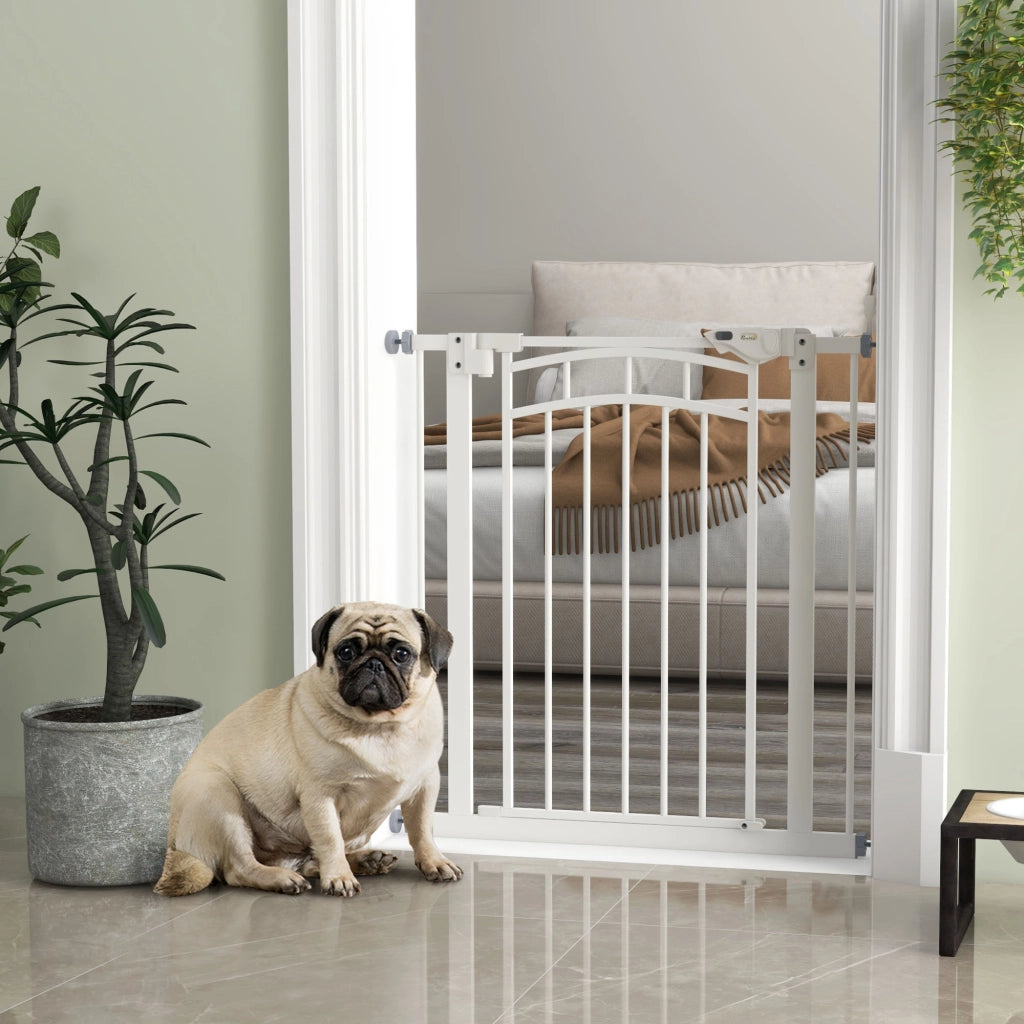 Barriera per cani estendibile per scale ¨C zephmum ¨C bianco 74-80x76 cm
