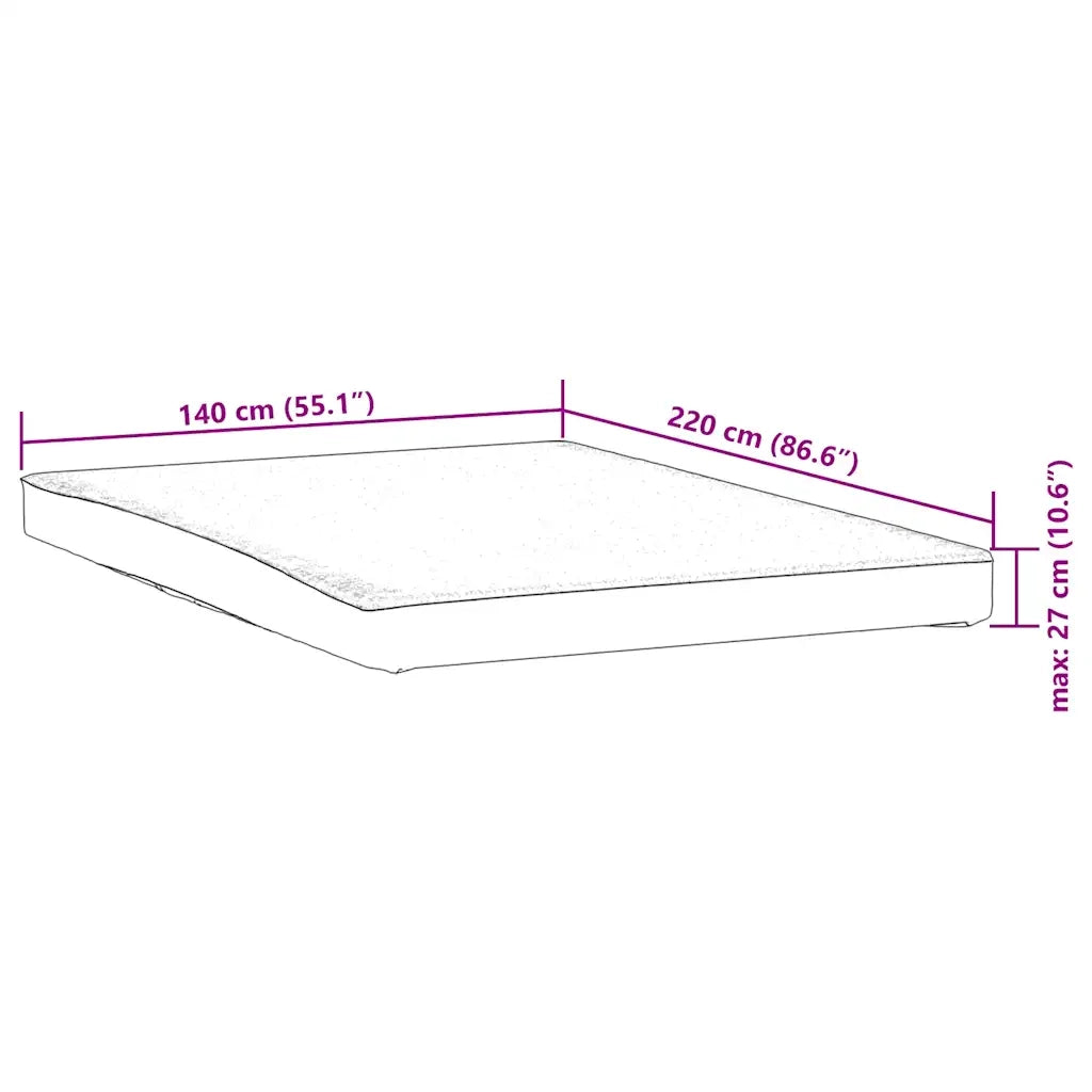 Coprimaterasso-Fodera per Materasso Bianco 140x220 cm Impermeabile 662527