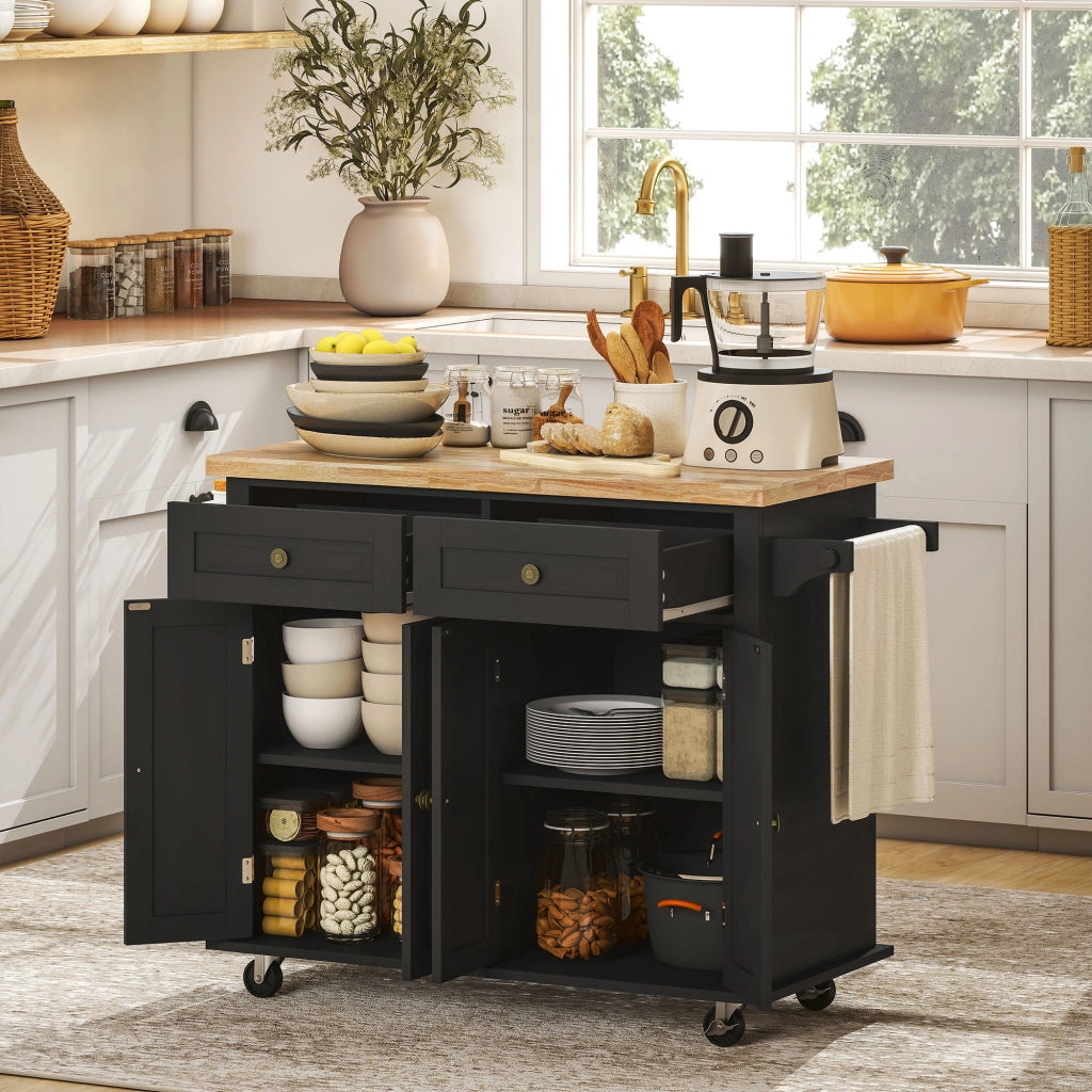 Mobile da cucina con ripiani e cassetti ¨C Minimal ¨C Nero