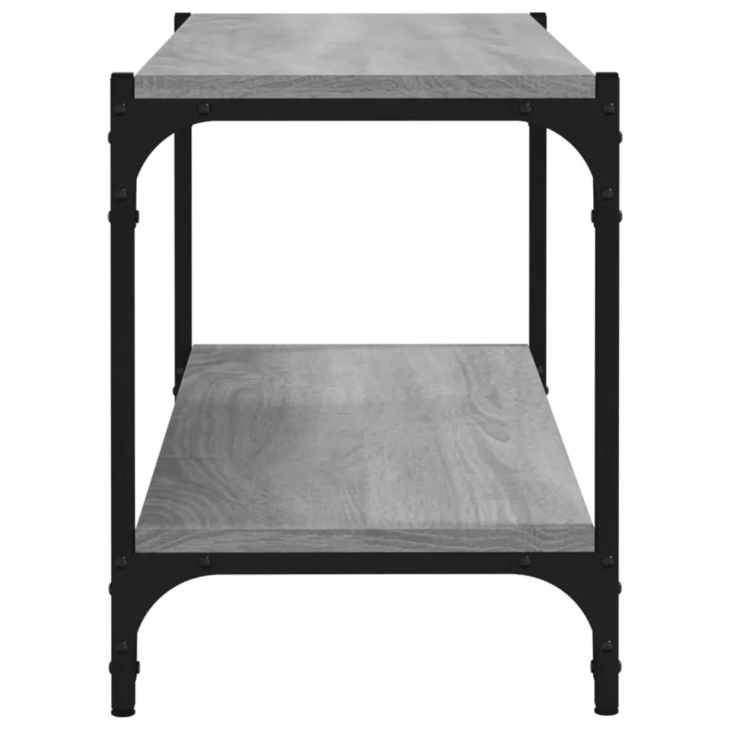 Mobile TV-Credenza TV-Console TV Grigio Sonoma 80x33x41 cm Legno Multistrato e Acciaio