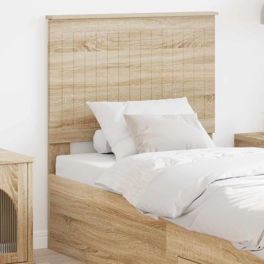 Testiera | Testata con Testiera | Testata Rovere Sonoma 80 cm Legno multistrato