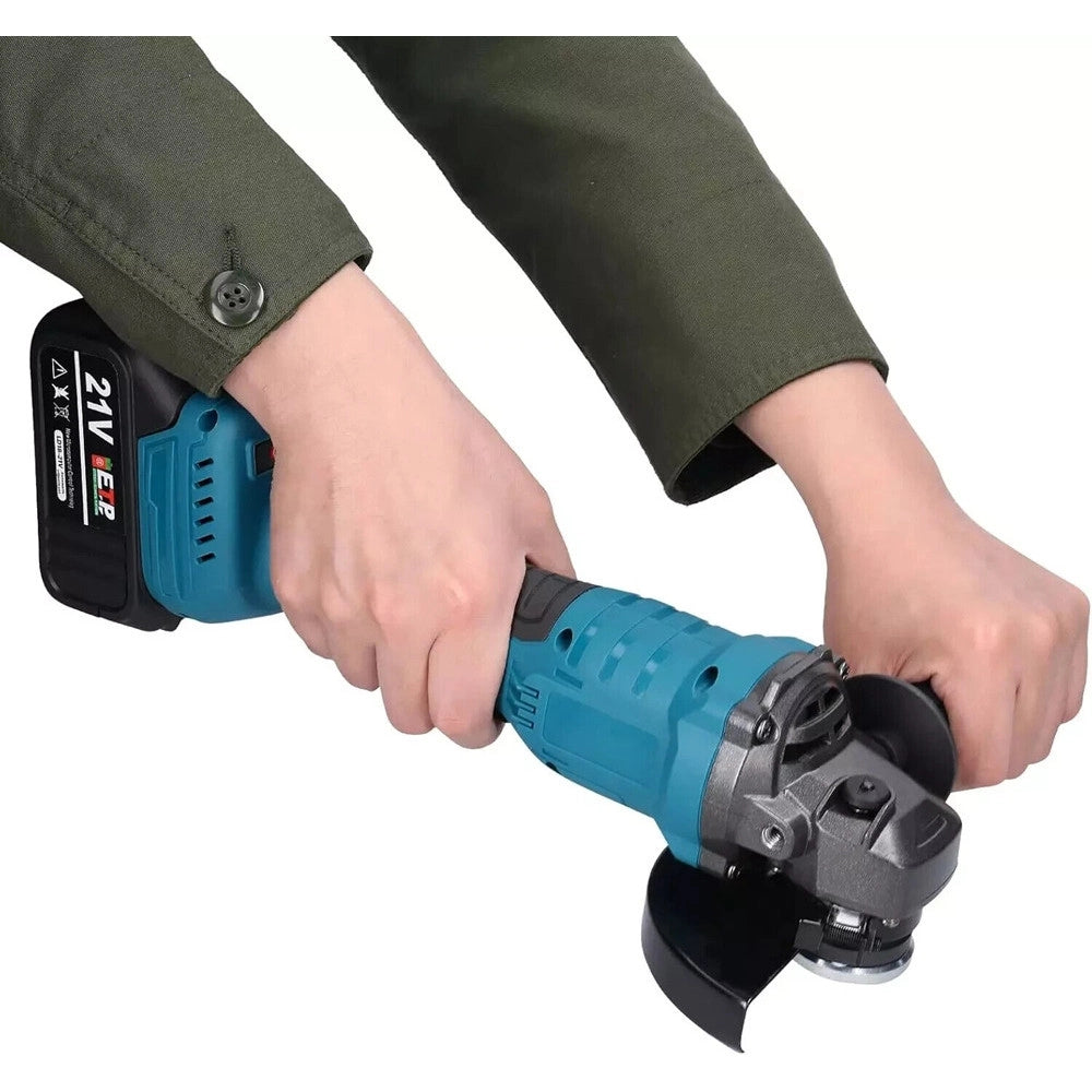 Trade Shop - Smerigliatrice Angolare A Batteria Flex Disco 125mm 88v 10.000 Giri/min 2 Batterie -