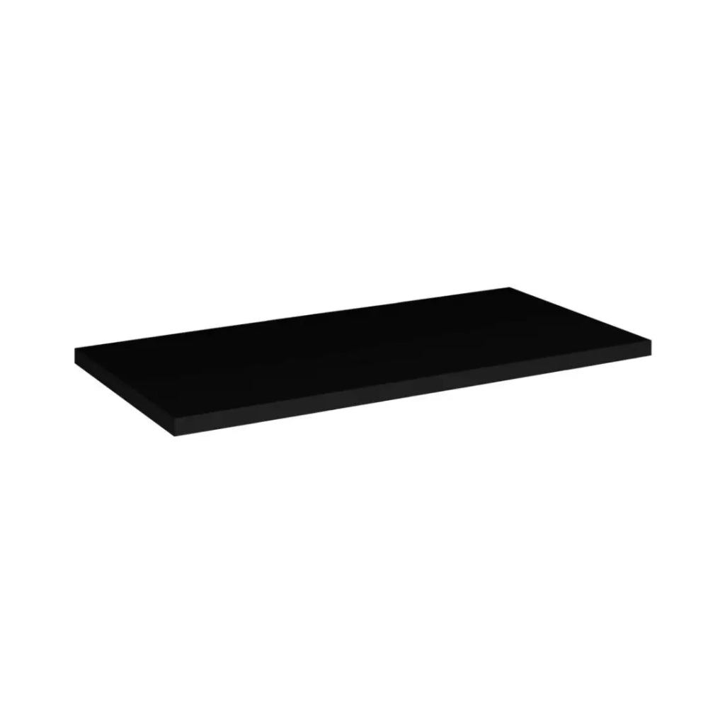 Set VANO effetto rovere e nero 80cm: mobile sottolavabo con ante + top per lavabo + lavabo da appoggio nero scanalato