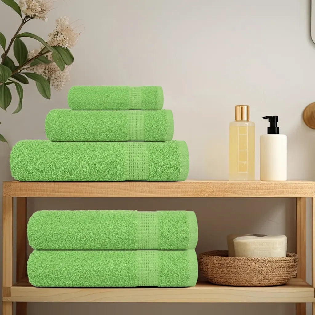 Asciugamani da bagno FROGN 4 pz Verde mela 100x150 cm 360 g/m² 137029