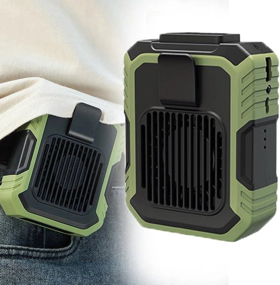 Ventilatore Portatile per la Cucina - 3 Velocità - 16000 giri/min Turbo - Con Lampada LED Portatile - Ideale per Attività all'Aperto