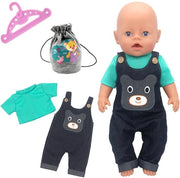 Abbigliamento per bambole da 43 cm - Abito per bambole - Abbigliamento per bambole - Ragazze - Avvertenza di sicurezza - Adatto per 14-18 pollici - Abito per bambole