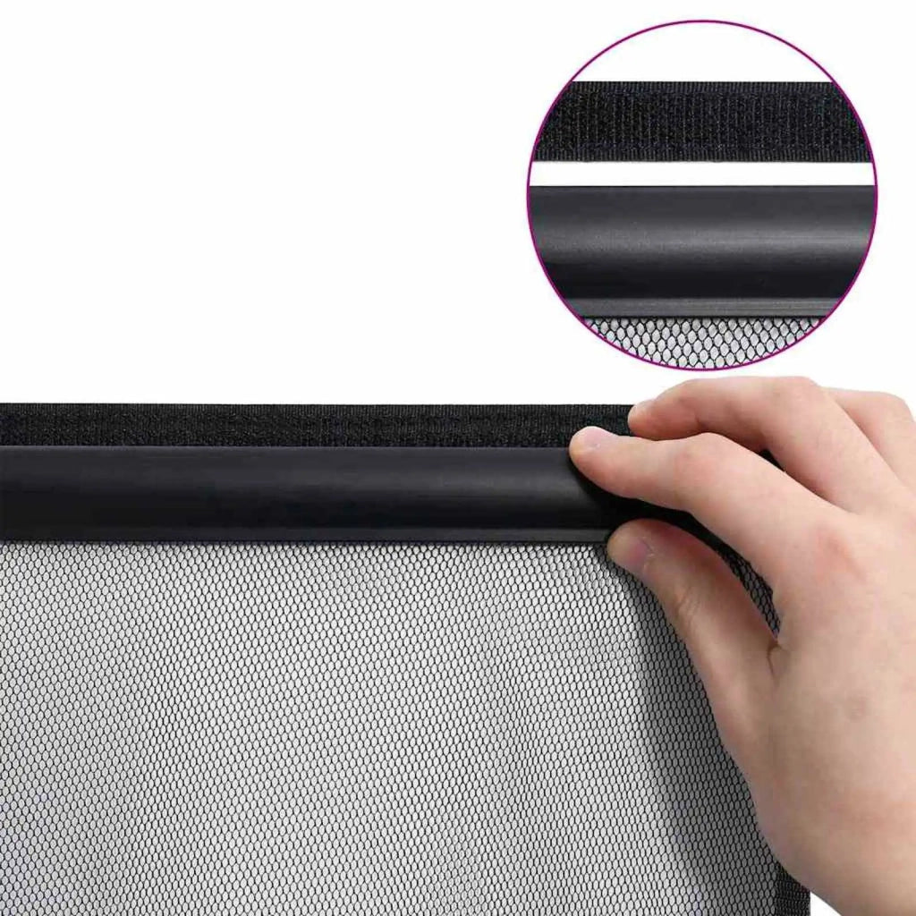 Zanzariera per porta con tenda in rete Nero poliestere 42037247