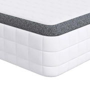 Materasso Bianco e Grigio 90 x 200 cm Molla Bonell