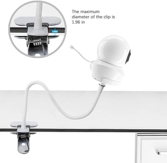 Oggetto di supporto per babyfono flessibile - Impermeabile e solido - 1 pezzo - Alluminio e ABS
