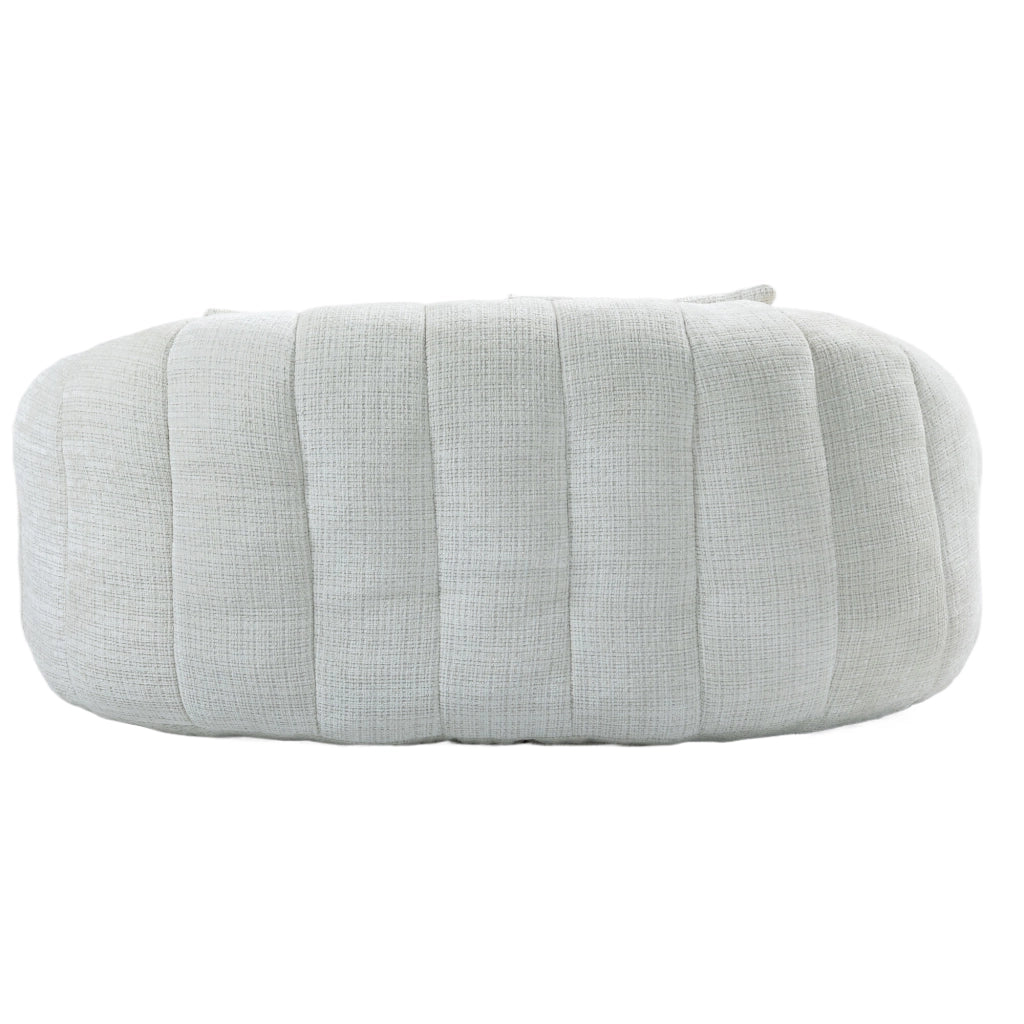 Sitzsack Lazy Sofa in Chenille Beige, divano relax a 2 posti con imbottitura in schiuma, 150x95x63 cm