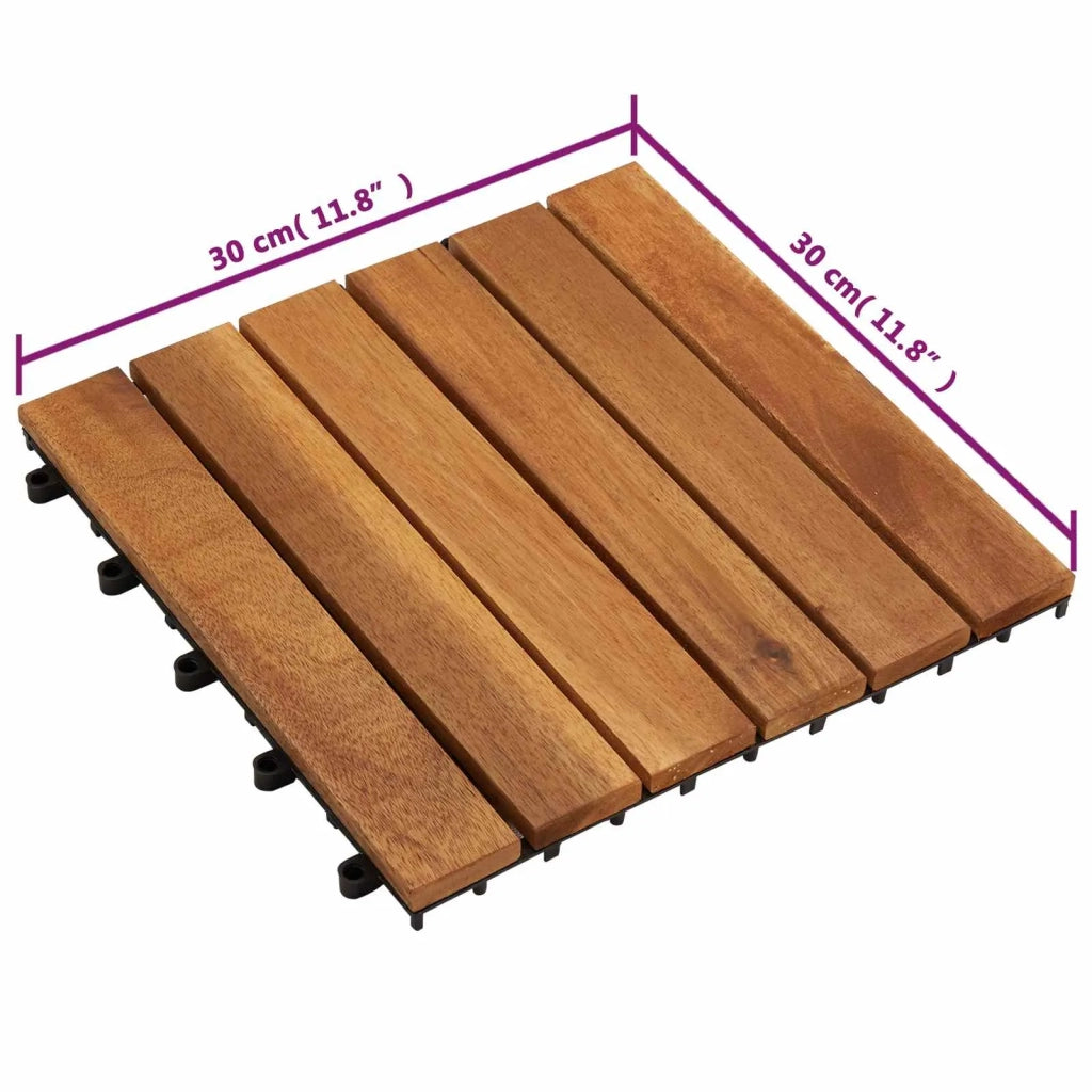 Piastrella per Decking 20 pcs Marrone 30 x 30 cm 3444687