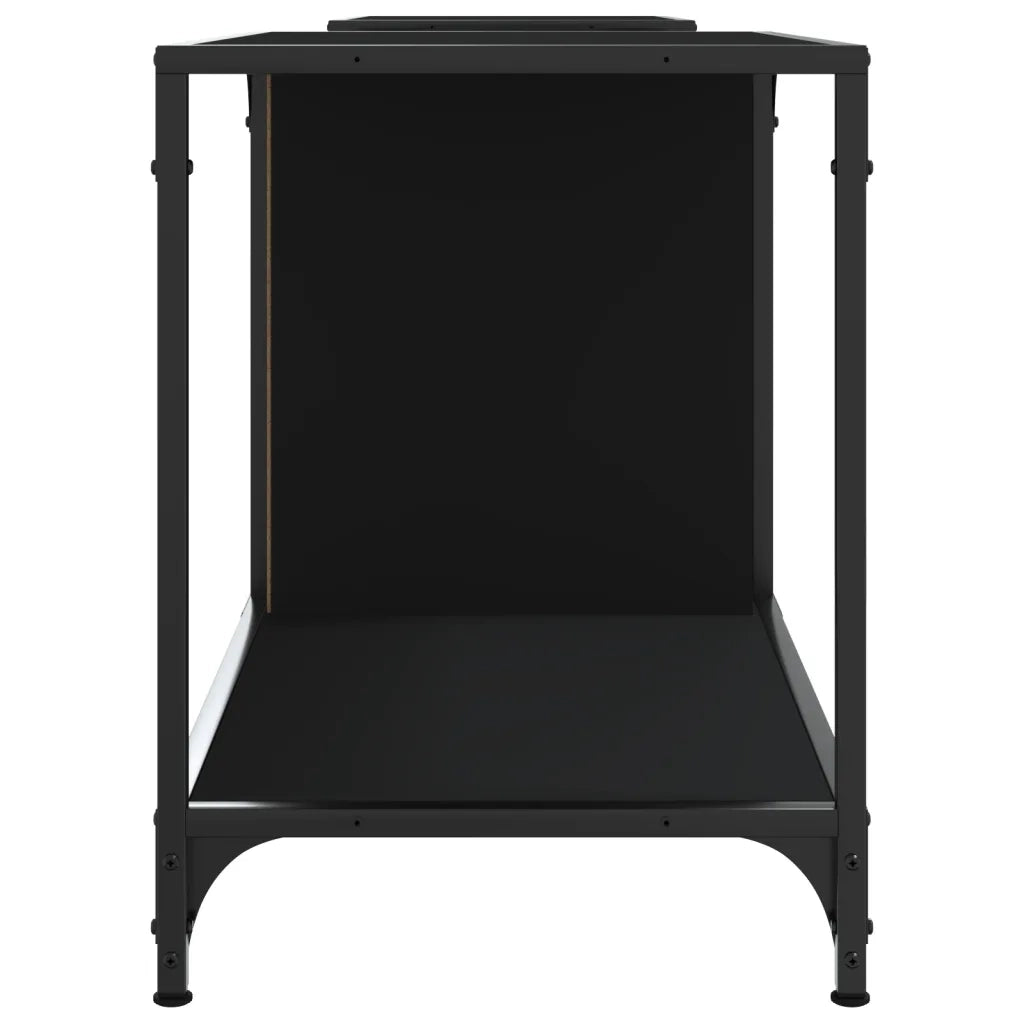 Mobile Porta TV-Mobile per TV-Credenza TV Nero 203x37x50 cm in Legno Multistrato