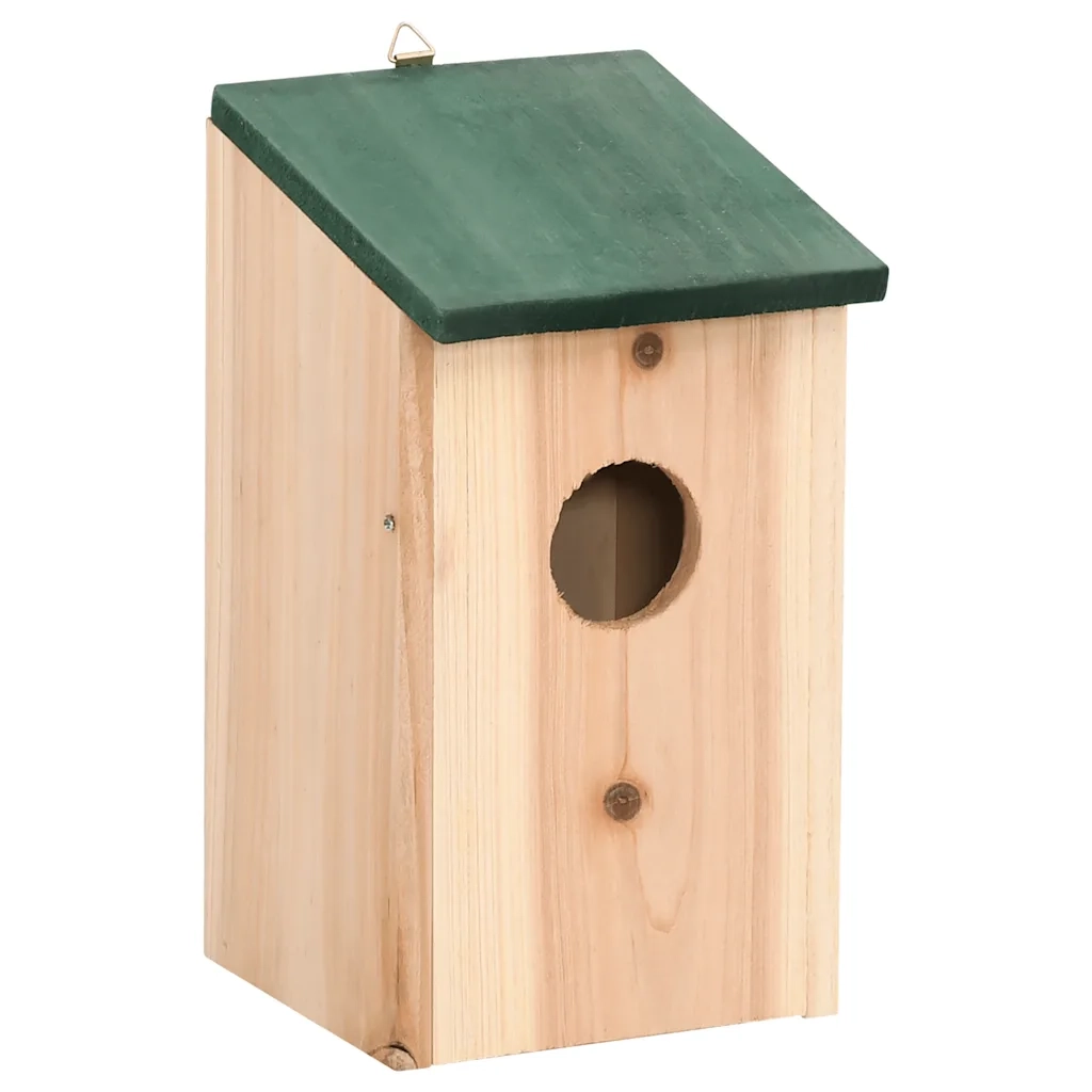Casette per Uccelli 10 pz in Legno Massello di Abete 12x12x22cm CFW2612038