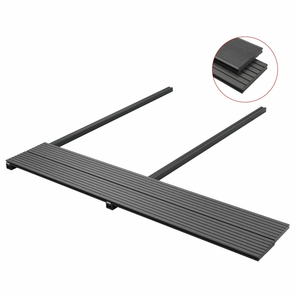 Pavimento da Deck 48 pcs Grigio WPC 3444739