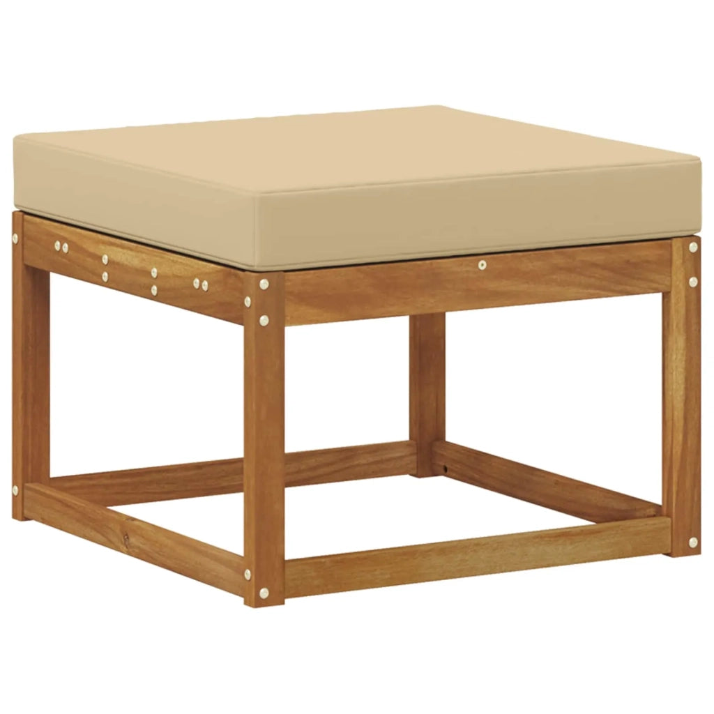 Set di divani da esterno con cuscino 7 pcs Naturale e Beige 3366686