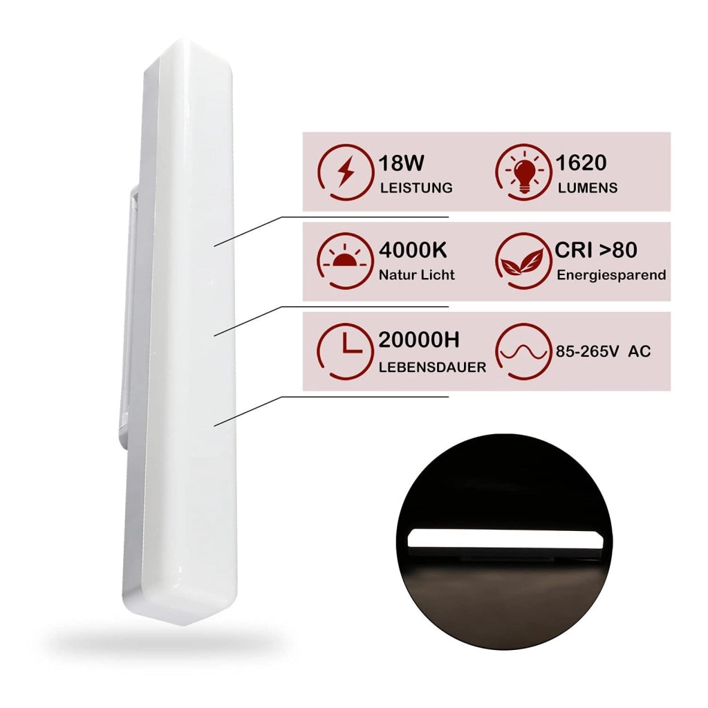 ZMH Lampada da soffitto plafoniera LED 40 cm luce bianca moderna protezione occhi per soggiorno corridoio camera letto
