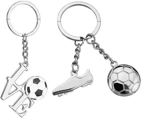Sostegno per chiavi per auto - Sostegno per chiavi per calcio - Sostegno per chiavi per auto con cinturino - Materiale di zinco duraturo - Ideale come regalo - Progetto piatto unico