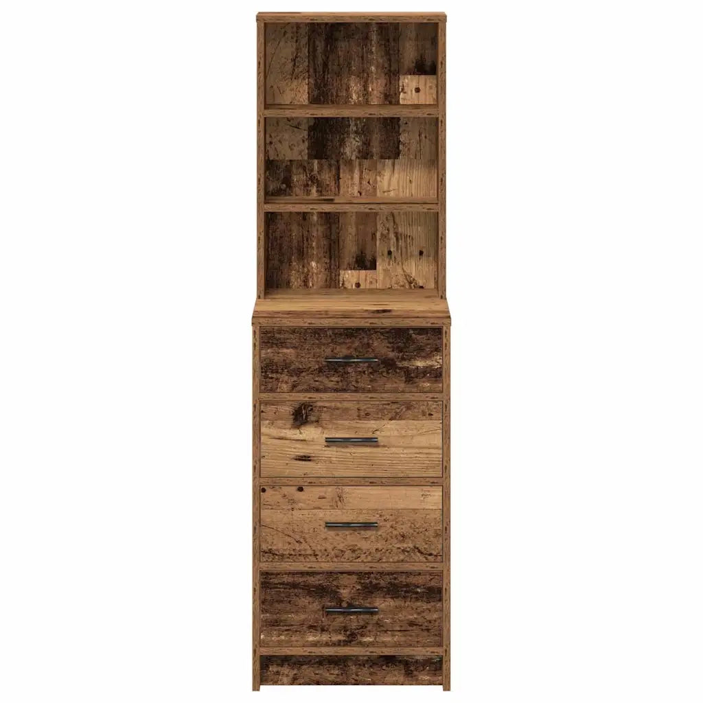 Credenza | Madia | Buffet da pranzo | Armadio da pranzo Legno vecchio 40 x 41 x 135 cm Legno multistrato