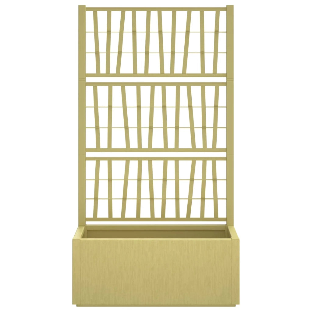 Fioriere | Cassetta per fiori | Vaso da Giardino con Trellis Verde 80 x 36 x 140 cm PP
