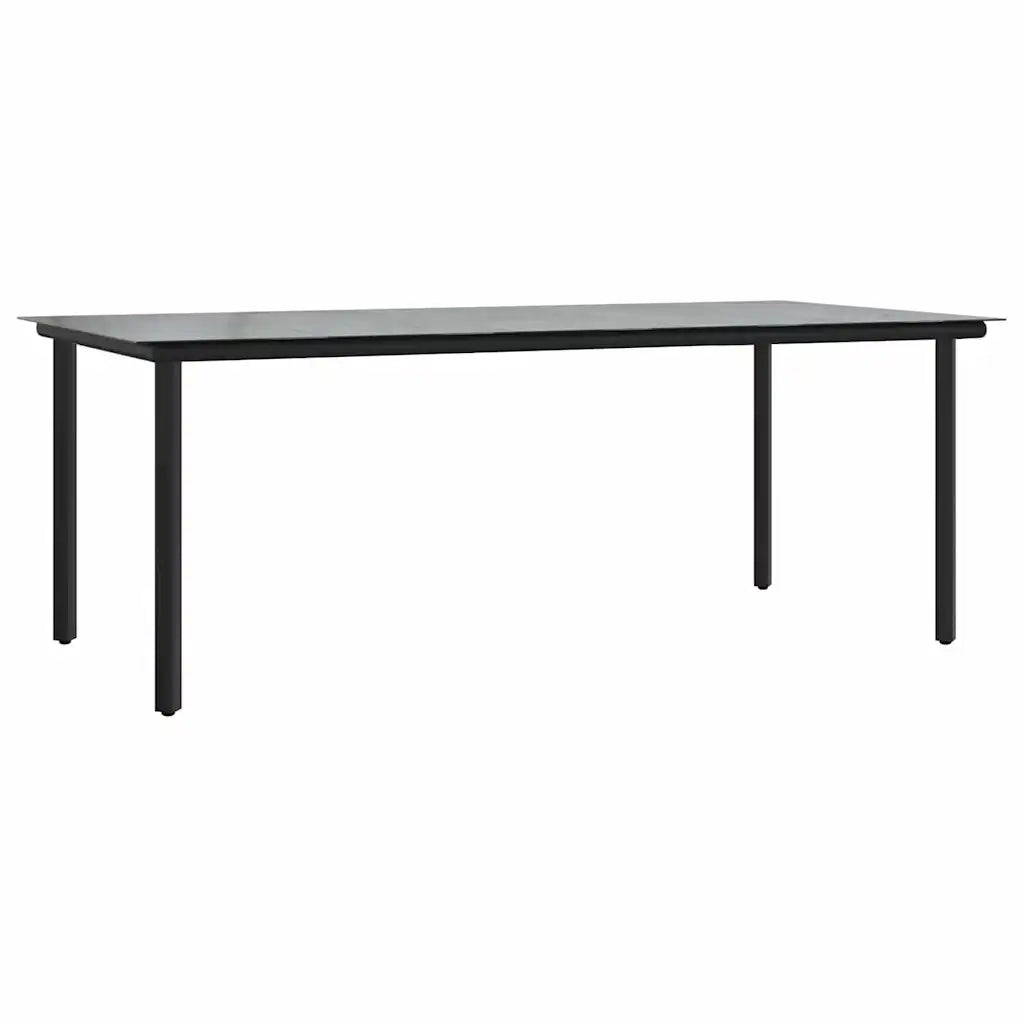 Set da Pranzo per Giardino con cuscino 9 pcs Grigio polyrattan