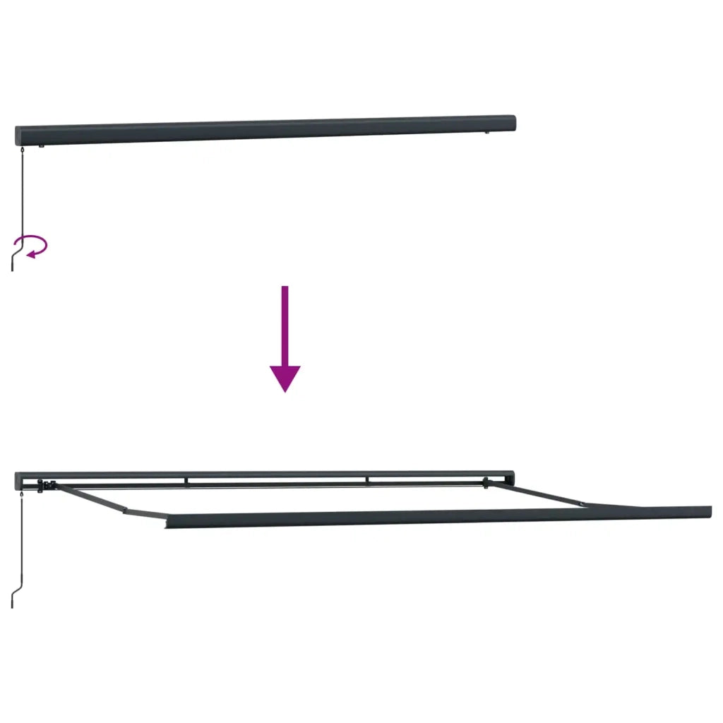 Tenda Retrattile Arancione e Nero 400 × 300 cm Tela e Alluminio 3420199