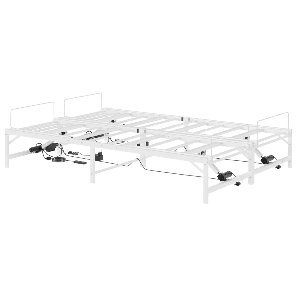 Telaio Letto Elettrico Regolabile Bianco 150 x 200 cm Acciaio 3438633