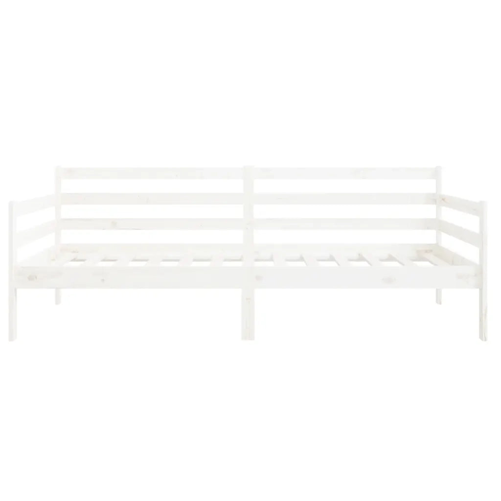 Letto singolo | Letto per adulti | Dormeuse senza Materasso Bianca 80x200 cm Legno Massello Pino