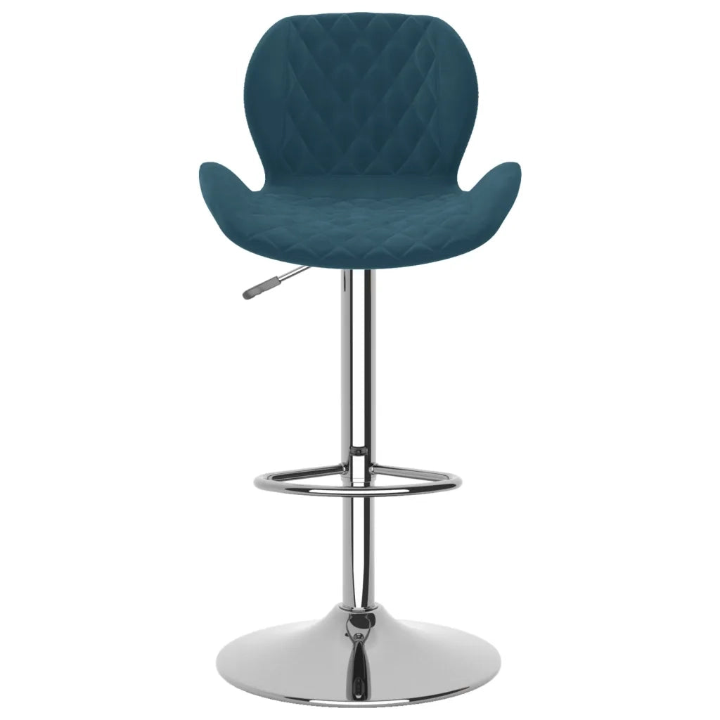 Sgabelli da Bar 2 pz Blu in Velluto 334915